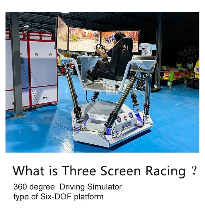 Hot Selling Six-Axis Three-Screen Racing Car 300Kg 9D Vr Racing Simulator