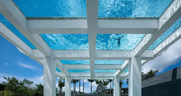 Saltwater Pool Clear Thick Container Spa Plexiglass Panel Infinity Acrylic Swimming Pool