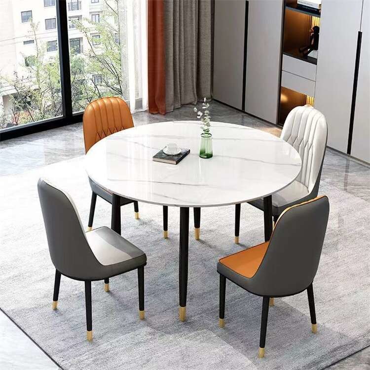 Customized Sintered Stone Marble Dining Table Set 4 Chairs Dining Table Set 6 Seater