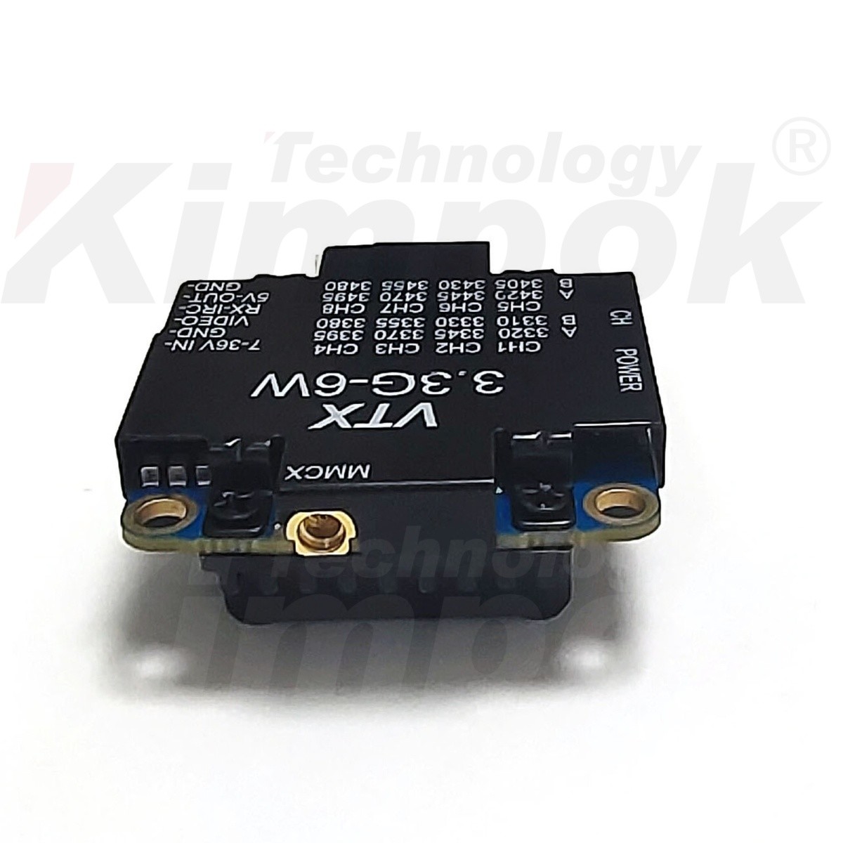 3.3G 6W Video Transmitter 3.3Ghz FPV VTX 8 Channels Long Range Video Audio Transmission