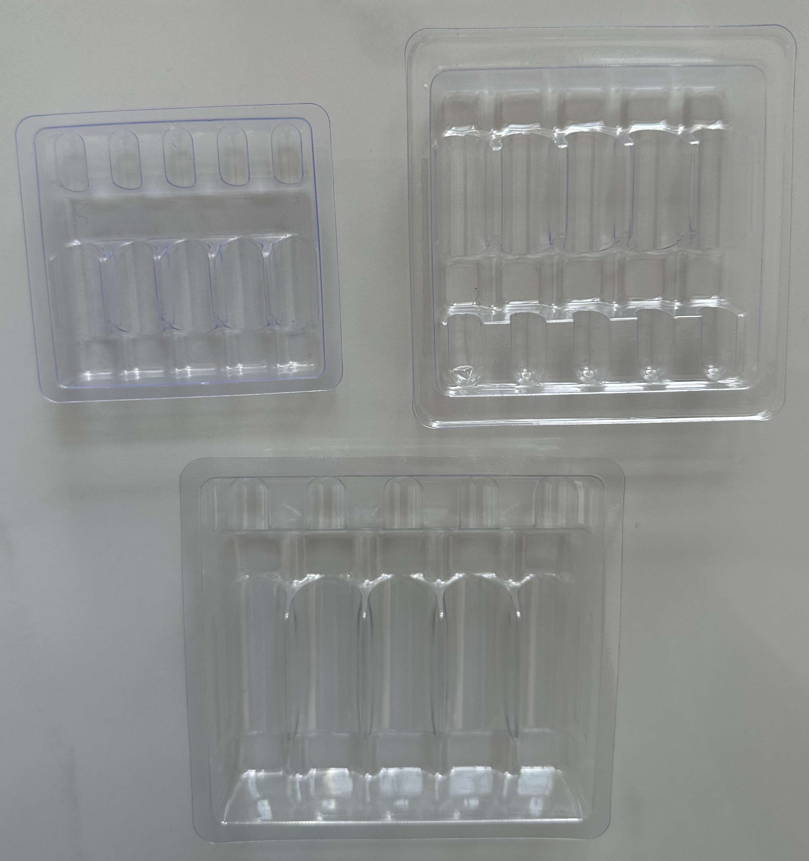 Blister Tray Packaging For Medicine Water Injection 1ml 2ml 5ml 10ml PET Ampoule Tray Customization