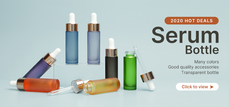 Glass Medicine Serum Dropper Bottles 30ml Cosmetic Container With Gold Cap