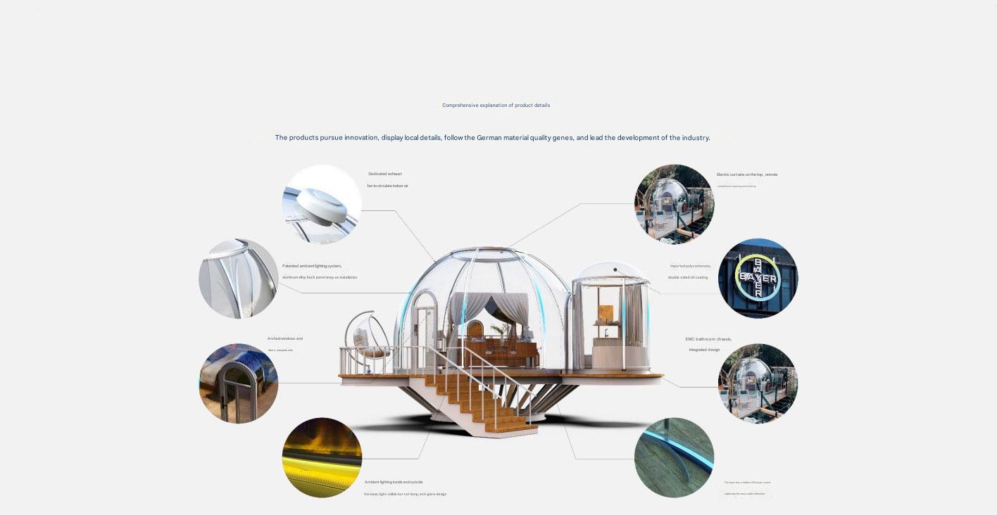 Experience the Ultimate Outdoor Getaway in Our Transparent Bubble Room for Outdoor Camping Hotel and Restaurant
