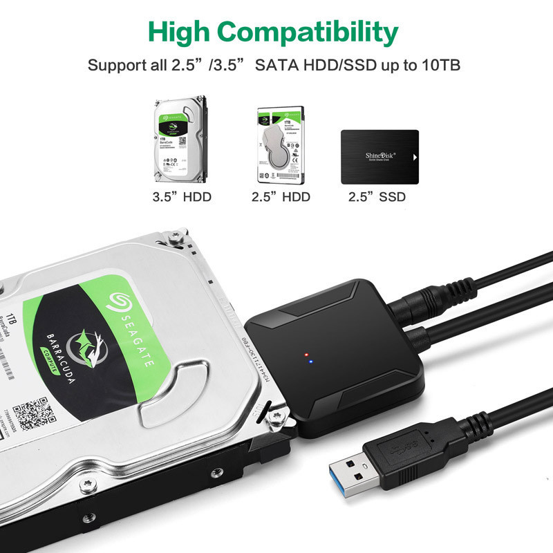 Usb 3.0 To SATA 3 2.5/3.5 Read IPFS Hard Disk Adapter Cable Easy Drive Line