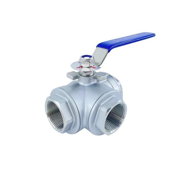 Direct 304/316 Stainless Steel 3-Way Ball Valve with Female Thread Normal