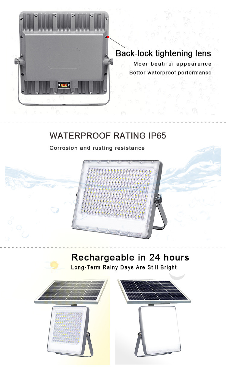 600w Solar Outdoor Flood Lights With Sensor Portable Warm White RGB