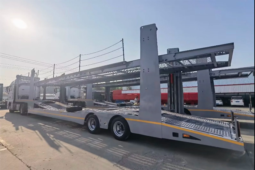 CIMC 2 or 3 Axles steel tow for 9 Car carrier hauler trailer sale semi trucks