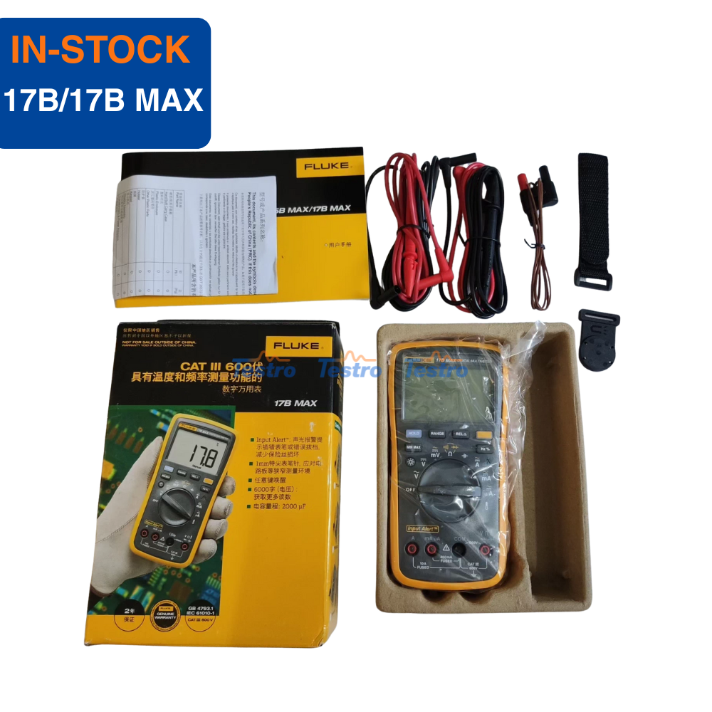  Fluke 17B+ / 17B MAX Digital Multimeter 1000V 10A Backlit LCD CAT III 600V IP40 Manufactures
