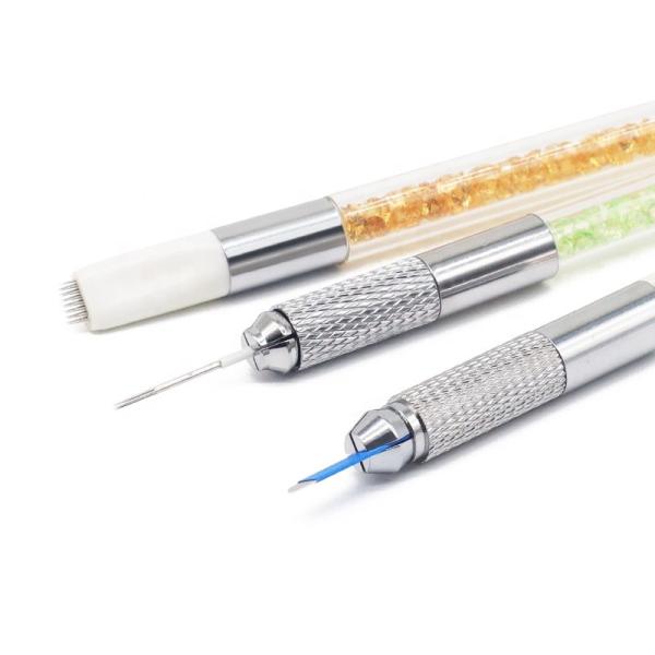 Metal Brown Permanent Makeup Microblading Tattoo Pen 13.5cm Length 1.0cm
