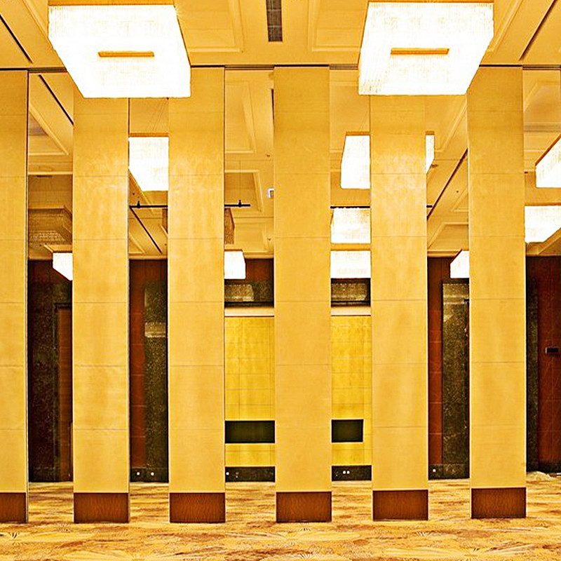 Floor to Ceiling Wooden Room Divider Wall / Sound Proofing Movable Sliding Doors