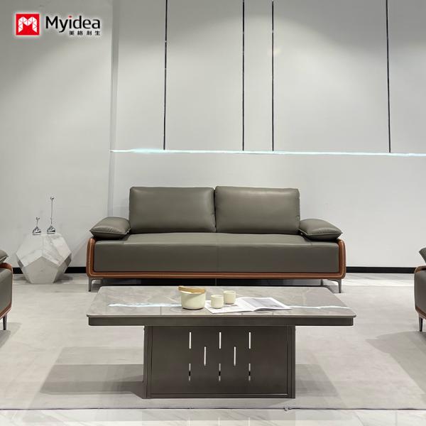 Foshan Office Sofa, Leather Business Lounge, VIP Reception Room, Simple and