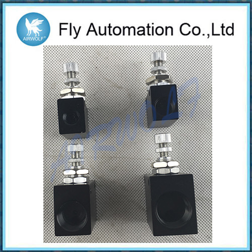 Black Aluminum Alloy Flow Control Valve ASC Series ASC200-08 ASC300-10
