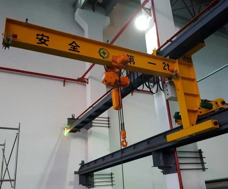 0.5/3 TON Wall Traveling Swing Cantilever Jib Crane Electric Rotation 180 Degrees