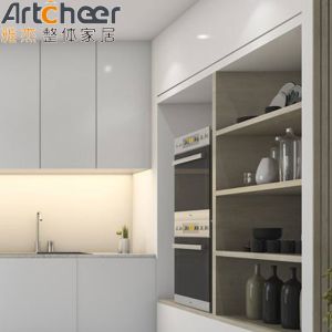 High Storage Kitchen Cabinet With Island In Minimalist Design Modular/RTA Or