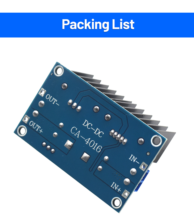 CA-4016 8A 200W Board Mount DC-DC Converter XL4016 4-40V to 1.25-36V PWM Adjustable Step-Down Module 200W 8A Converter
