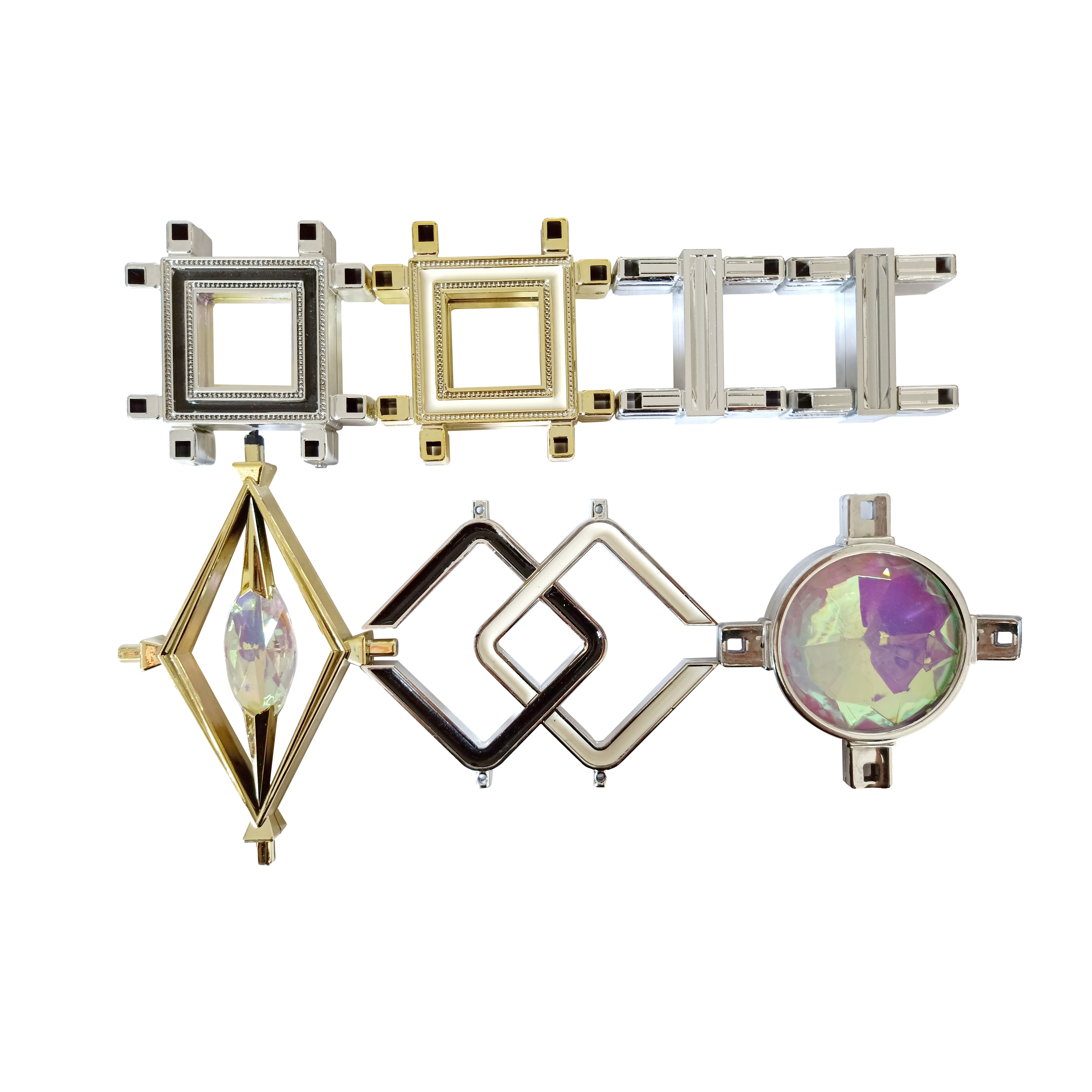 China glass fittings UV proof Plastic Golden Flower Georgian Bar Decoration Bar Insulating Glass