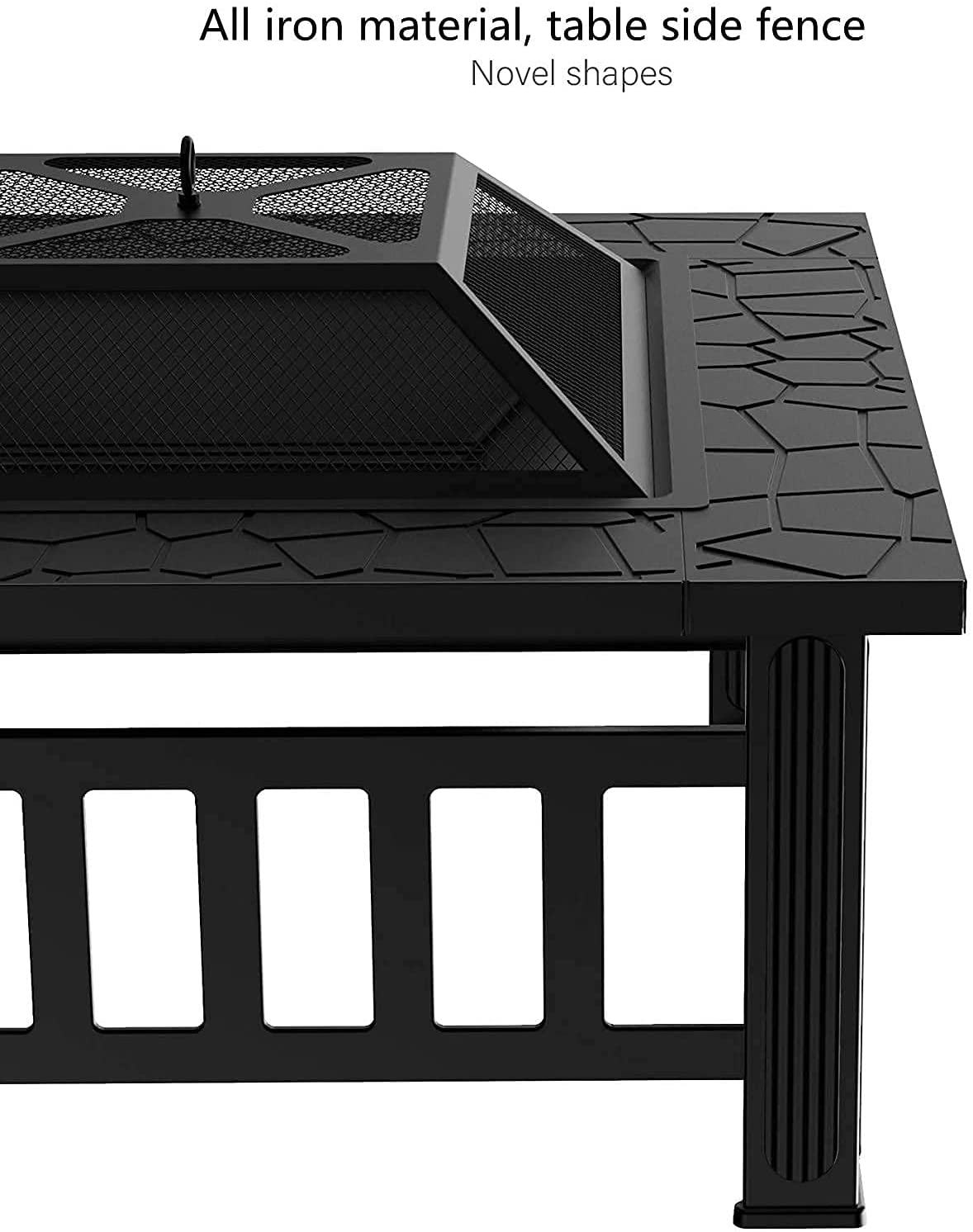 32 Inch Brazier Pan Wood Burning Fire Pit for Indoor Packing Size 62.5*22.5*72.5 cm
