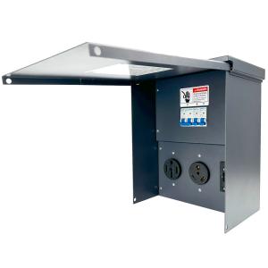  Syntax Temporary Power Outlet Panel Weatherproof RV Pedestal Electrical Breaker With 20A 30A 50 AMP Receptacles Manufactures