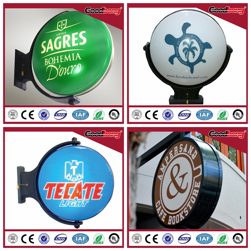 Round Outdoor Beer Sign, Light Box for Beer Company, Beer Light Box