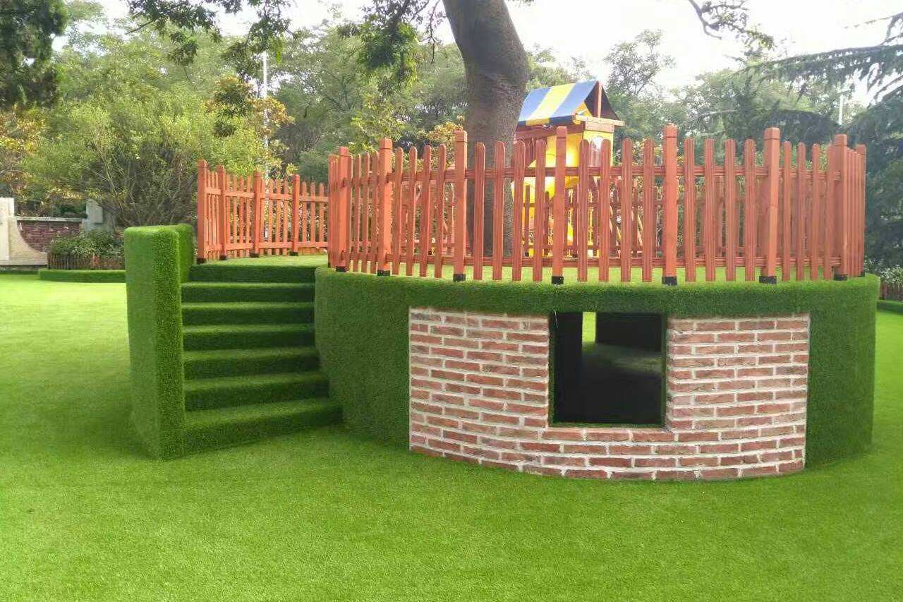 Artificial Lawn Grass For Hotel Other Commercial Buildings Easy Maintenance