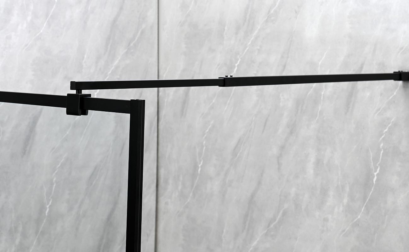 6/8mm Tempered Glass With Black Alum Frame Frameless Shower Enclosure For Stylish Bathroom
