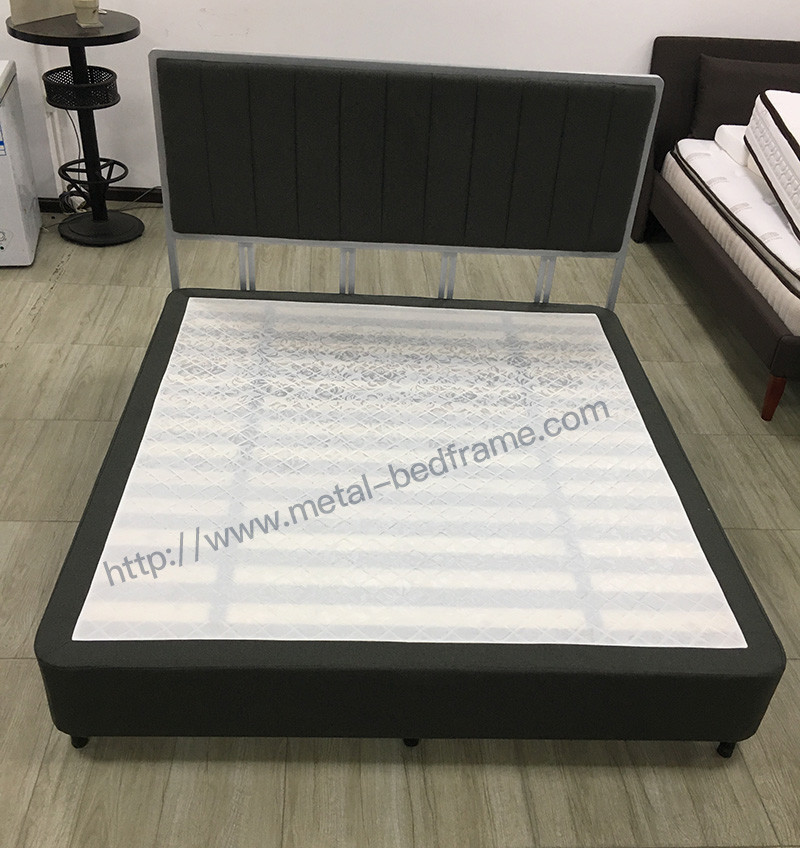 Fabric Cover Bed Box Frame , King Bed Frame Box