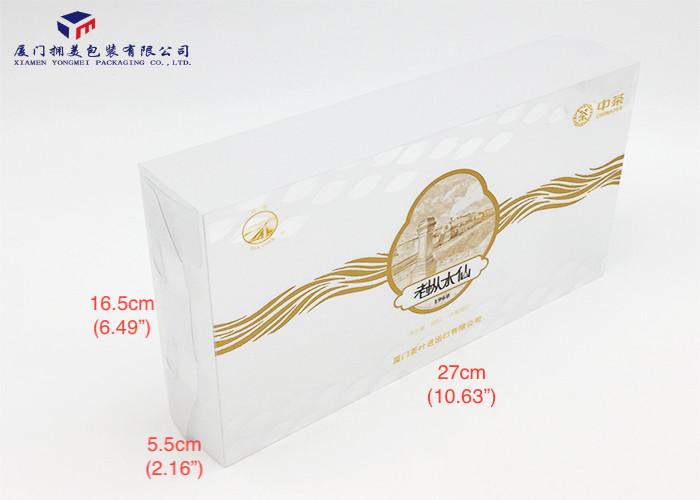 UV Printing Custom Printed Plastic Boxes Matte PVC 27X5.5X16.5CM For Chinese Tea