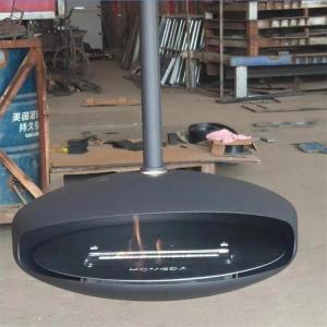  600mm Modern Black Roof Mounted Cocoon Hanging Suspended Ethanol Fireplace Manufactures