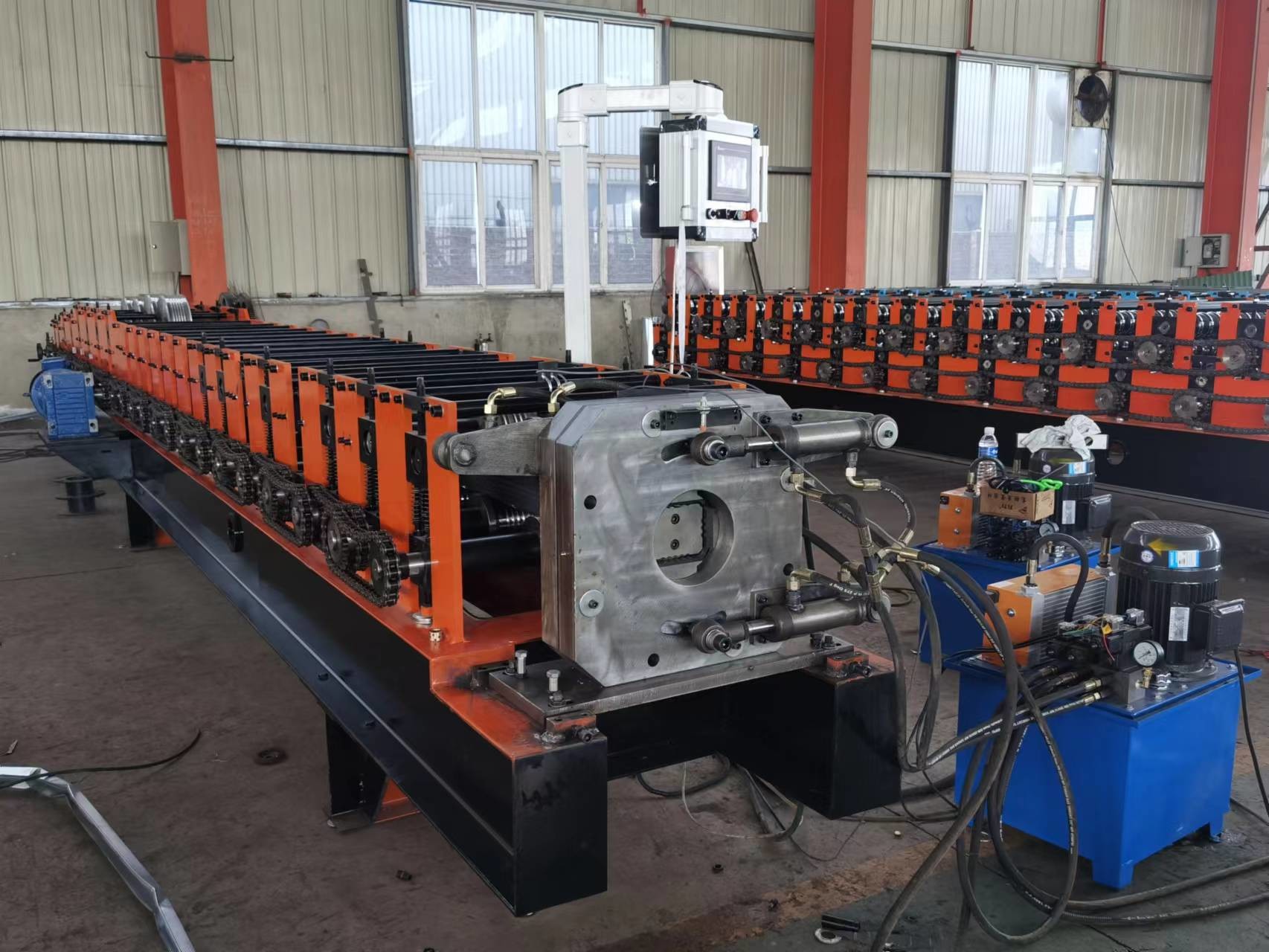Used Automatic Steel Gutter Forming Machine For Building And Tile Roof Downspouts