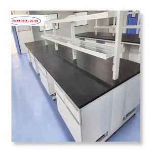 Convenient Storage Drawers Chemistry Lab Bench with Smooth Surface