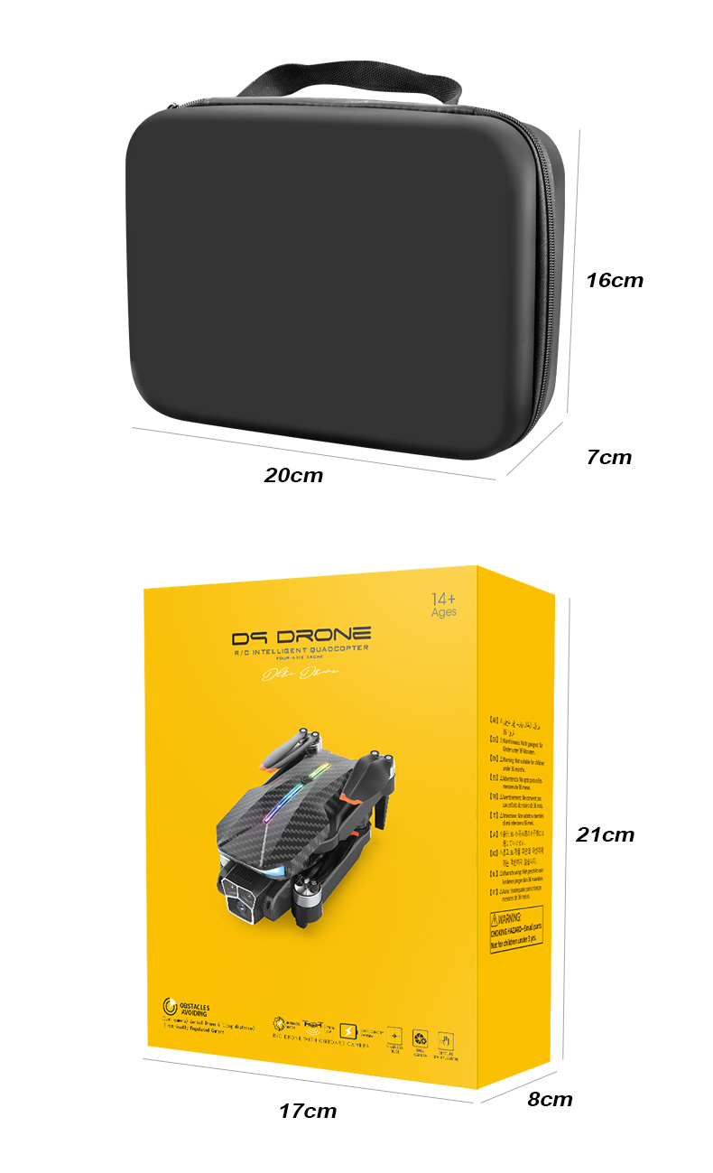 12mins Flight Time Hand Control Carbon Fiber Black Drone with Optical Flow Altitude Hold and 4k 360 Degree Rolling Stunt