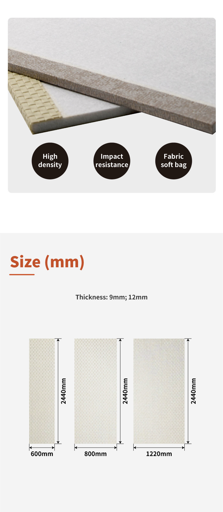 Green Construction Decorative Acoustic Panels Diverse Surface Finishes