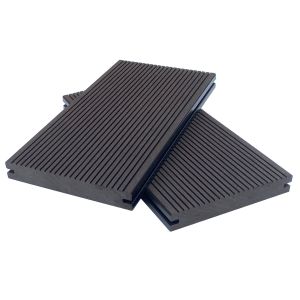  Grooved Gray Composite Deck Boards WPC Decking Anthracite 150mm Manufactures