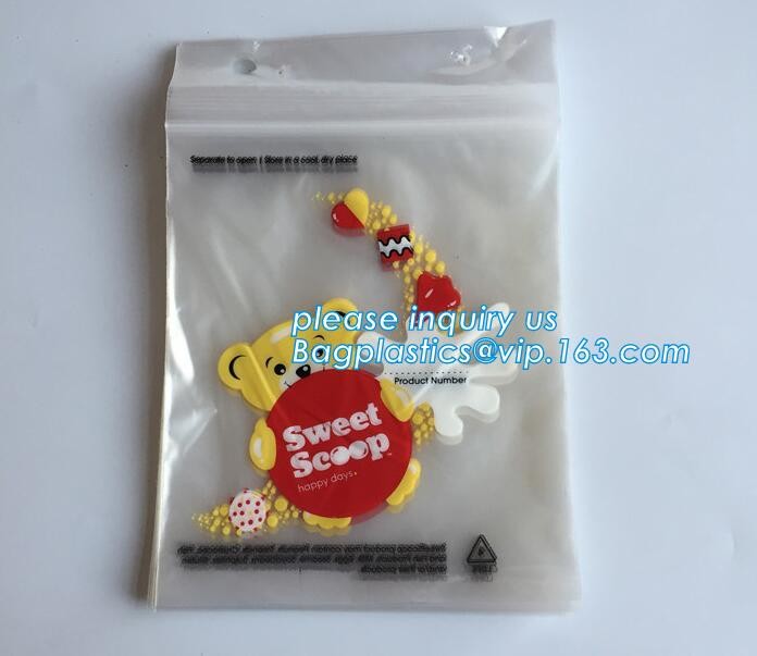 food grade LDPE Top Load saddle slider bag, Saddle deli bag with bottom slider for packing food, Biodegradable Zip lockk s