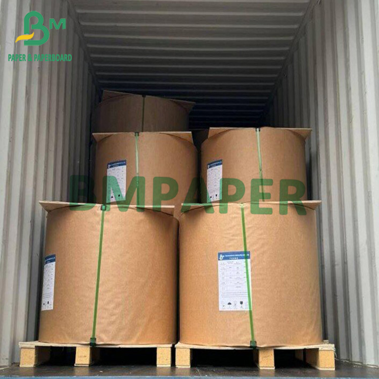 Brown / White Virgin Kraft Paper 90gram 102cm Wide For Cement Bags