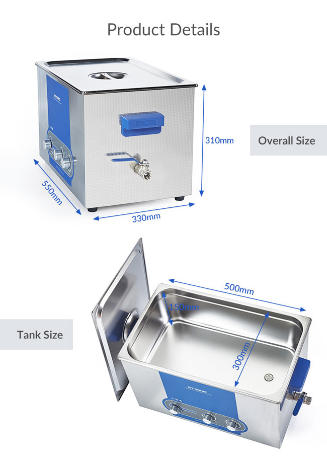 400W Ultrasonic Cleaning Machine Ultrasound Cavitation Machine With Knob Control
