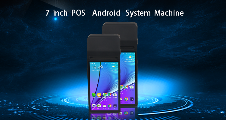 1GB RAM Handheld POS Terminal with 10 Point Capacitive Touch Screen and Printer