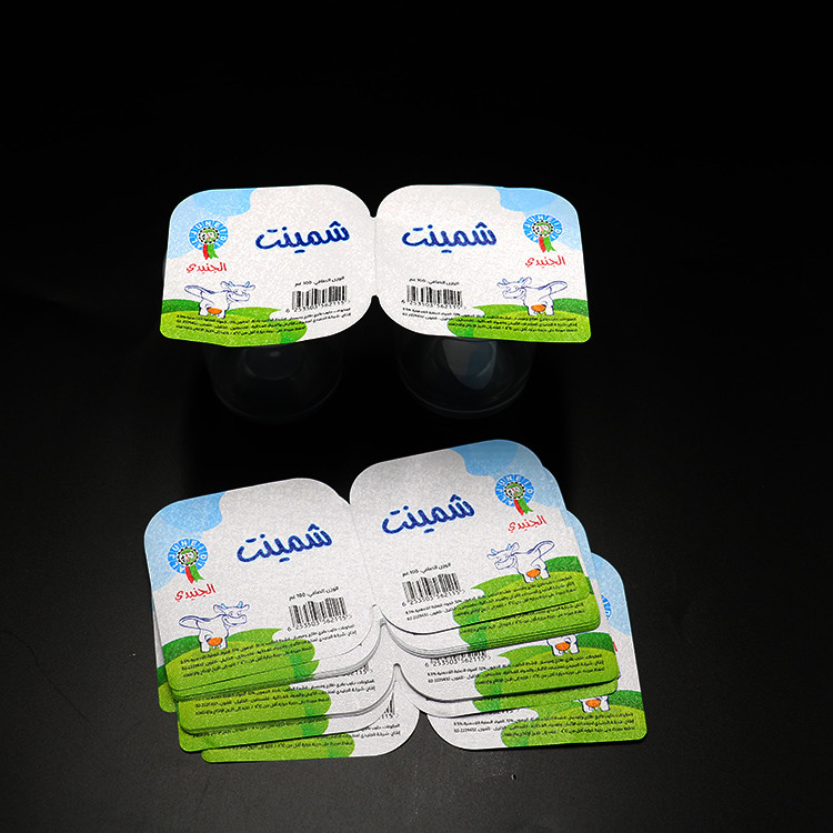 Soft Temper 0.038mm Aluminum Yogurt Lids Printed Heat Seal Lid Squareness