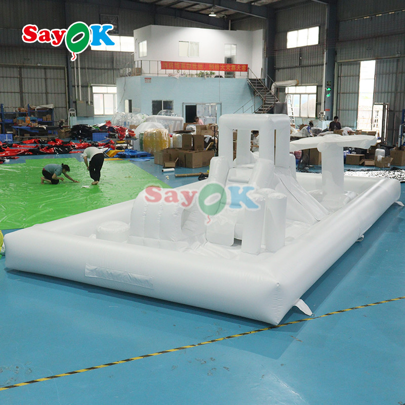White bounce house
