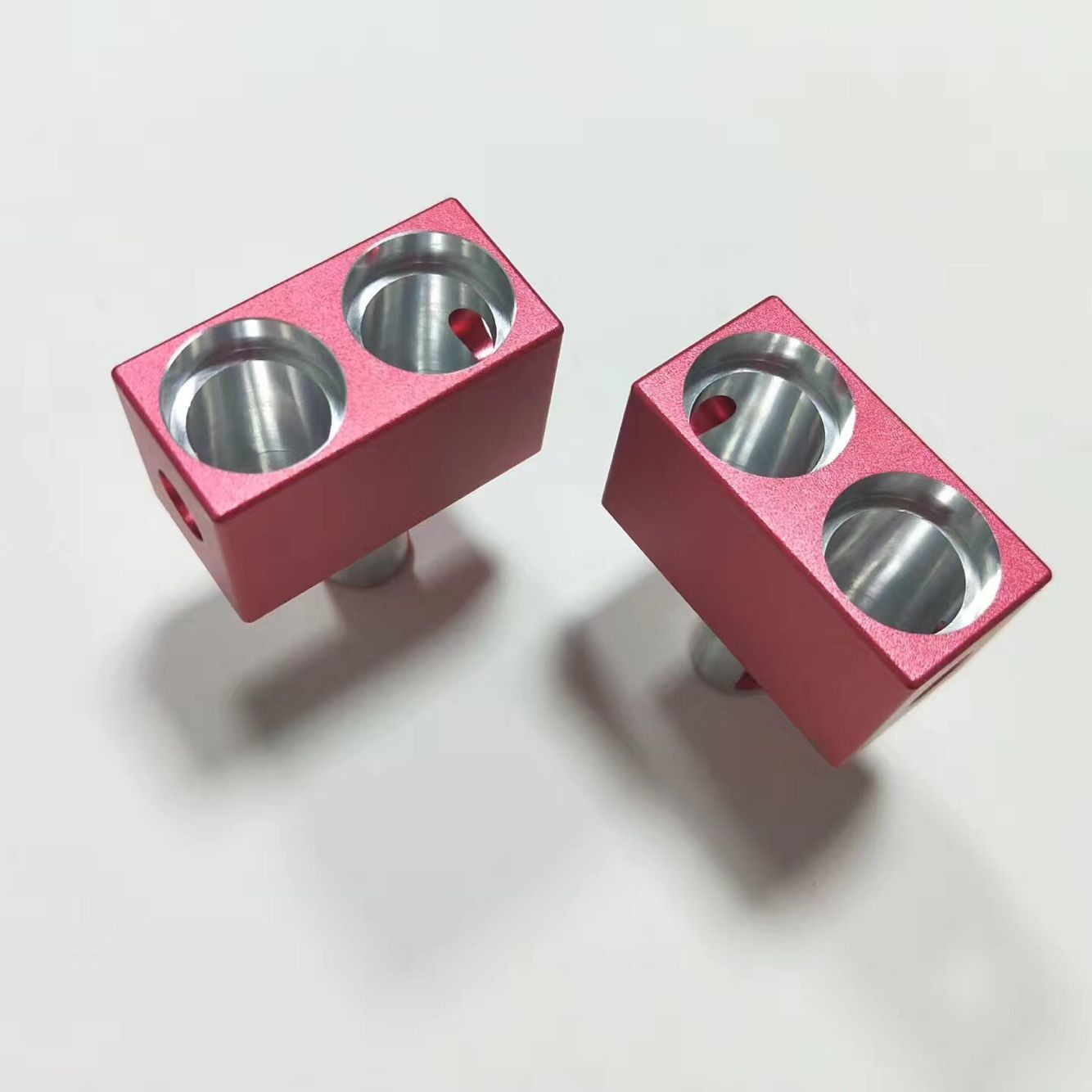 Buy cheap Counterbore 4 Axis CNC Machining Aluminum Parts with Pink Color Sandblasted from wholesalers