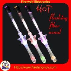 22cm 4 led button battery light fibe Promotional Flashing Light Stick