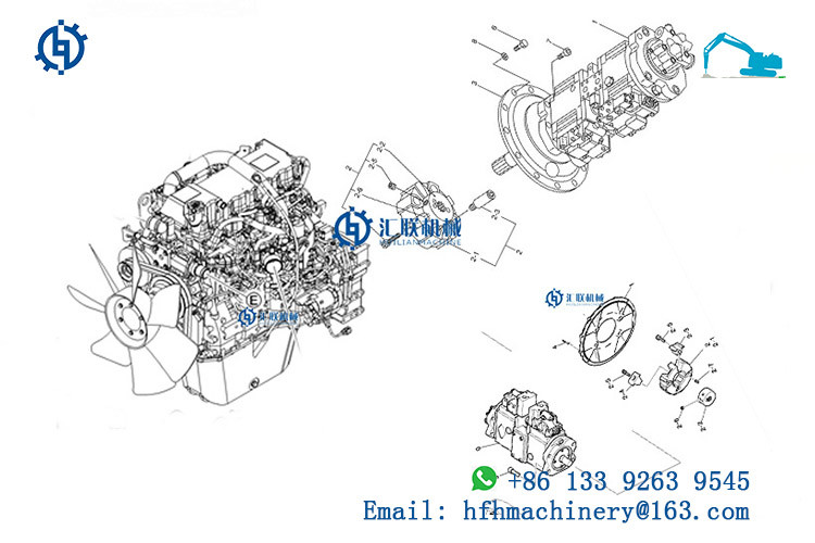 Kobelco SK350-8 Excavator Engine Drive Coupling K5V140DTP LC30P01023F1