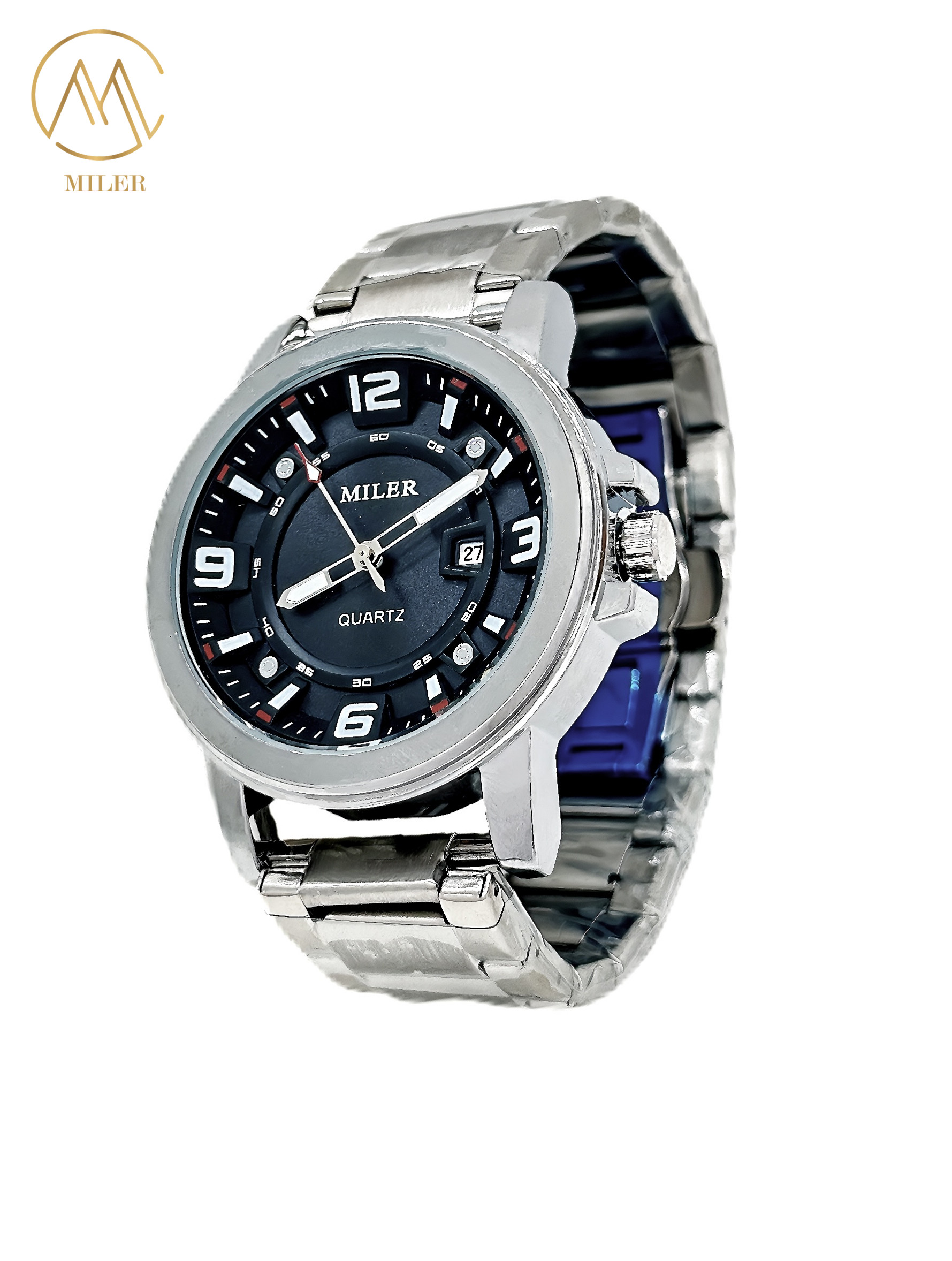 Factory Direct Sale Novelty New Arrival Chronograph Low Price Men Quartz Watches Stainless Steel Band