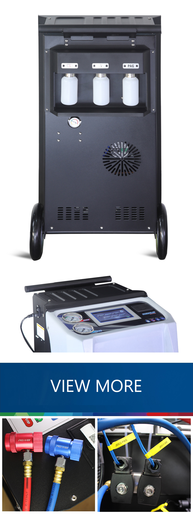 AC Gas 1234yf Freon Machine Car AC Service Machine 100kg