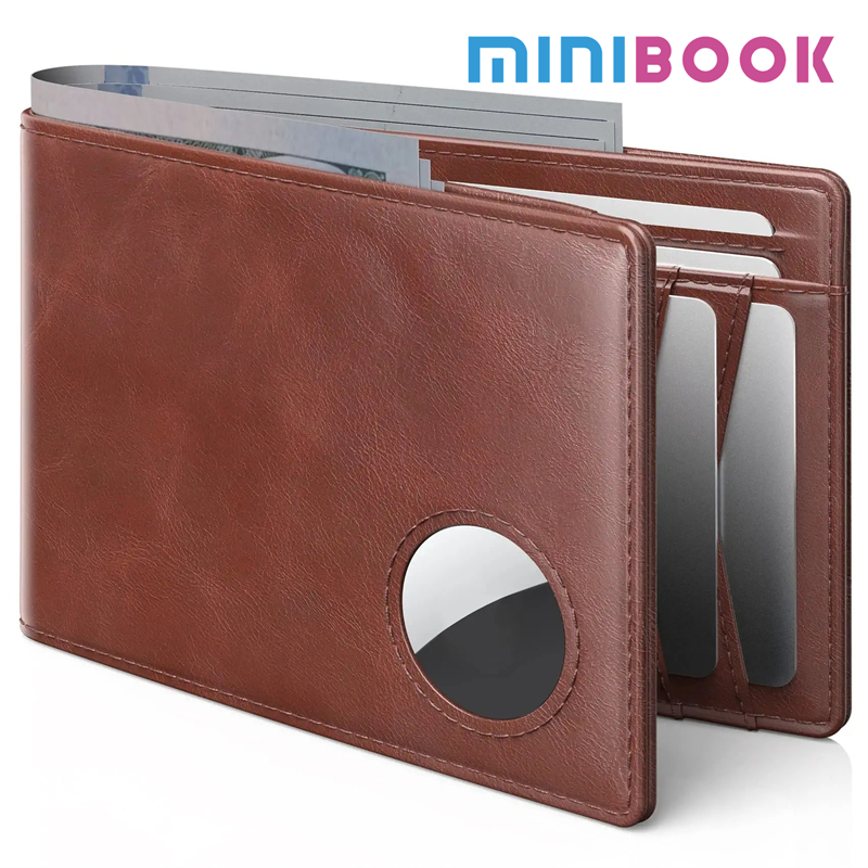 Short Wallet Genuine Leather RFID Blocking Bifold Real Leather Wallet Custom Men's