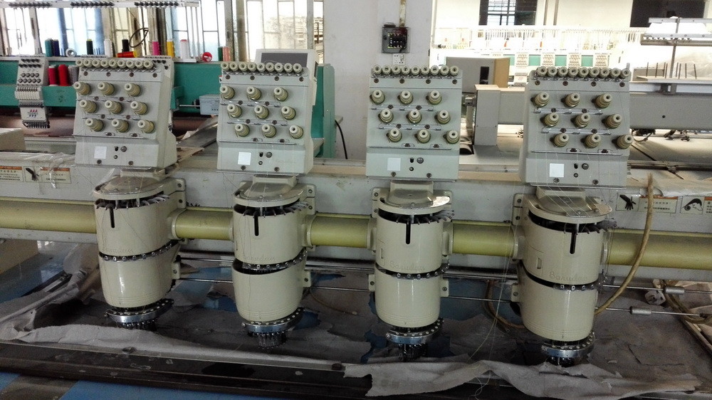 4 Heads 9 Needles Used Barudan Embroidery Machine 1 Phase 220V 50Hz