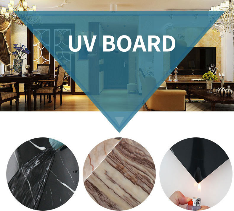 Interior Walls Decor PVC Marble Sheet 3D Printing UV Board