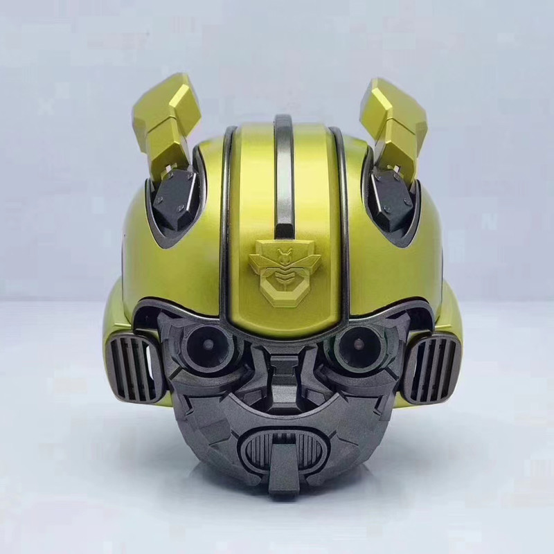 Aluminum ABS Bumblebee Bluetooth Speaker Helmet Stereo Sound With LED Flashing Light