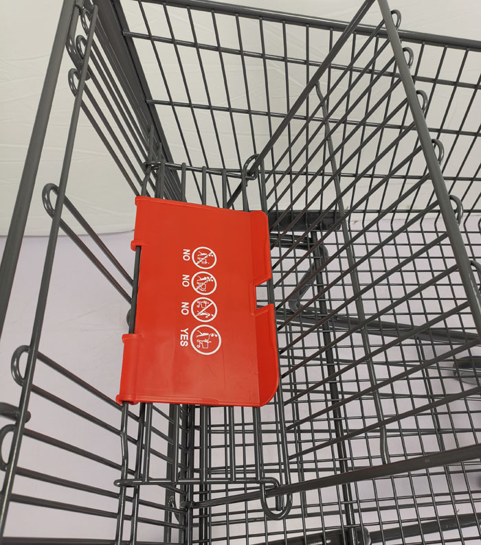 125L Black Metal Lightweight Shopping Trolley grocery cart EN BS 1929