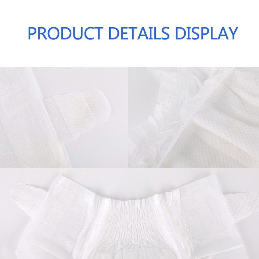 Heeppo Manufacture Wholesale Newborn White Cotton Biodegradable Soft Grade A Cloth Like FilmBaby Disposable Diaper